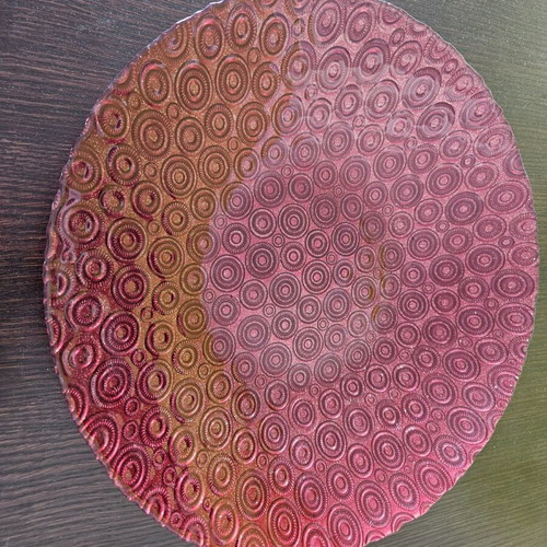 Kosta Boda red serving platter like new