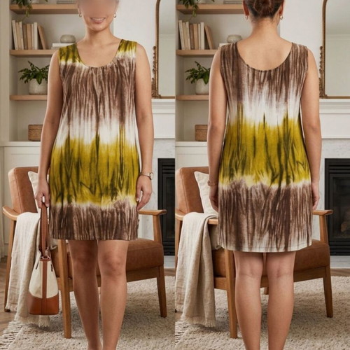 Cotton dress size L, multicolour