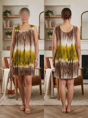Cotton dress size L, multicolour