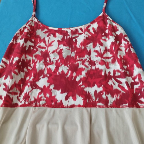 Laurel Red Floral Cotton Dress Set, wrap and slip