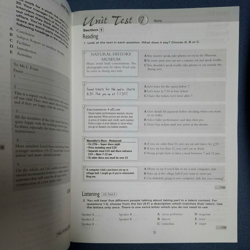 Laser B1 Test Book with Key new