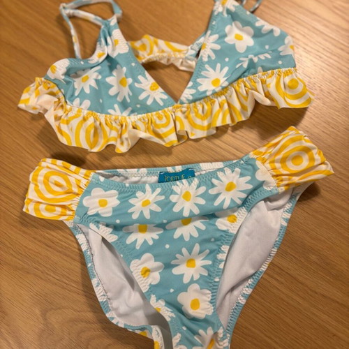 Girls' bikini Tortue size 12 like new, turquoise with flowers