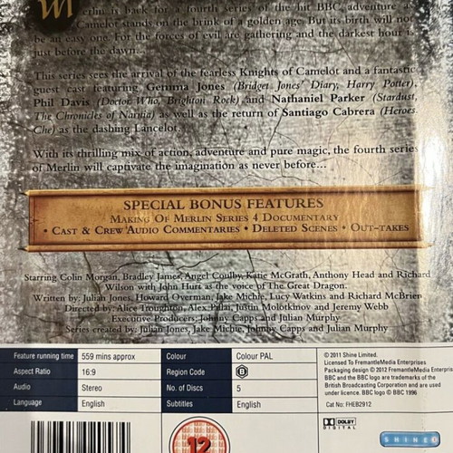 Merlin Season 4 Blu Ray like new, autographed by Colin and Katie