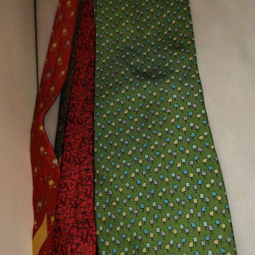 Salvatore Ferragamo men's classic ties used, pack of 5
