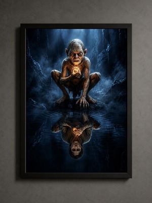 The Lord of The Rings Gollum framed print 30x40cm new