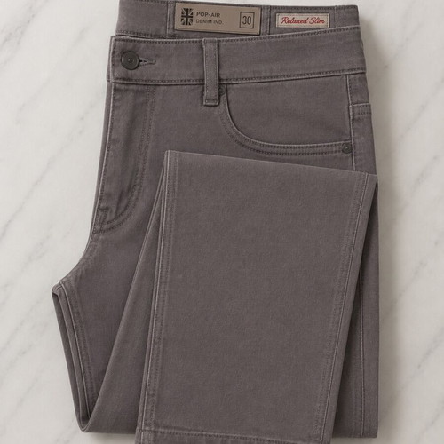Men's POP-AIR Denim Ind. pants like new, Relaxed Slim Fit, size 30, gray/taupe