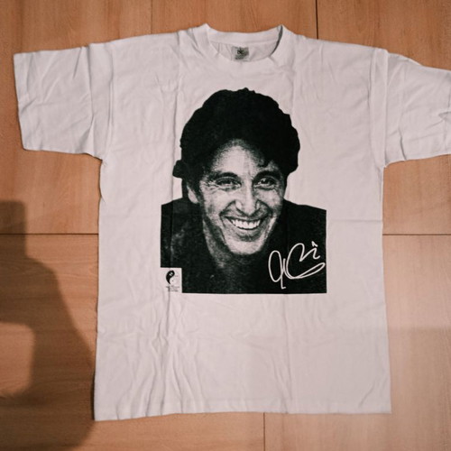 Al Pacino fashion t-shirt new, 100% cotton, size L, white