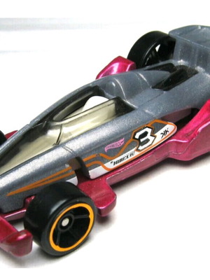 Hot Wheels CFL02 #3 Gray & Pink 1:64 Diecast Race Car used