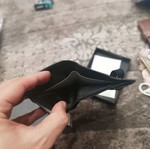 Leather wallet new black