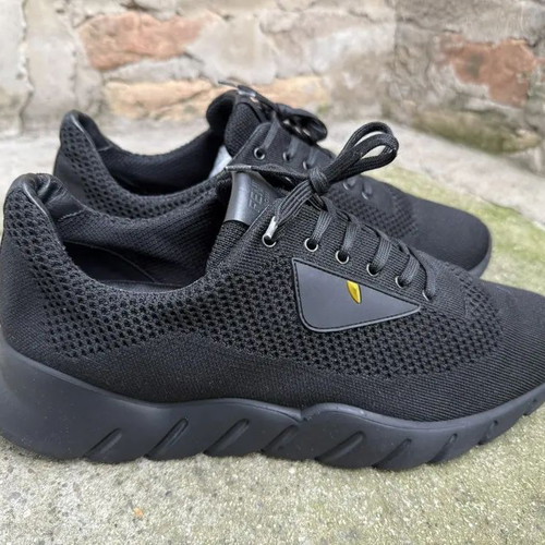 Fendi Monster men's sneakers used, size 40-41, black and yellow