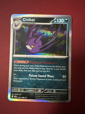 Crobat Holo Card like new 051/086 cri