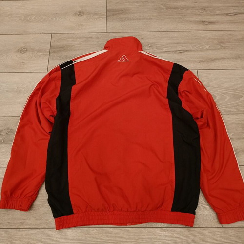 Adidas vintage jacket used, red with black panels