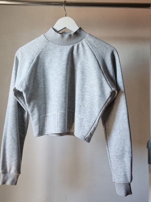 Puma crop sweatshirt σαν καινούργιο, βαμβακερό, μέγεθος XS, γκρι