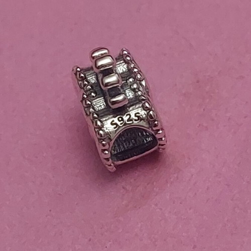 Charm with united hearts and crown, new, A.L.E. silver