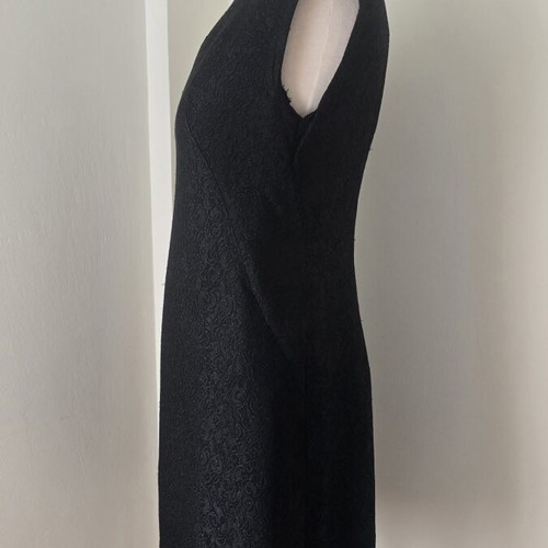 Vintage dress handmade unfinished jacquard fabric size S like new