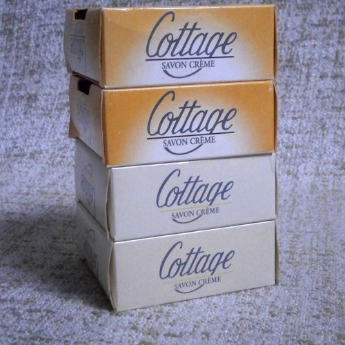Cottage Savon Creme Parfum vintage apricot x2 and vanilla x2 pack of 4 soaps new
