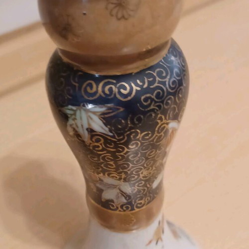 Royal Satsuma candlestick in excellent condition