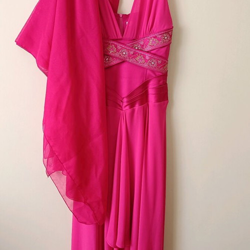 Gizia evening dress with satin and organza