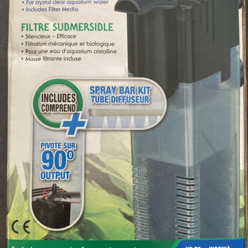 Marina aquarium filter like new up to 50lt with triple mechanical and biological filter