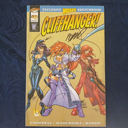 Cliffhanger #0 Exclusive Wizard Sketchbook used with Humberto Ramos signature