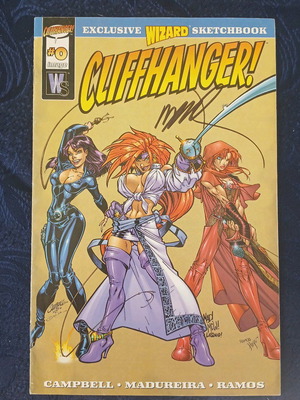Cliffhanger #0 Exclusive Wizard Sketchbook used with Humberto Ramos signature