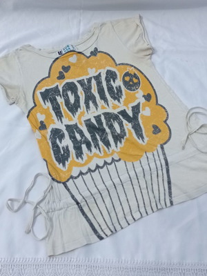 T-shirt summer short sleeve used, white, size S