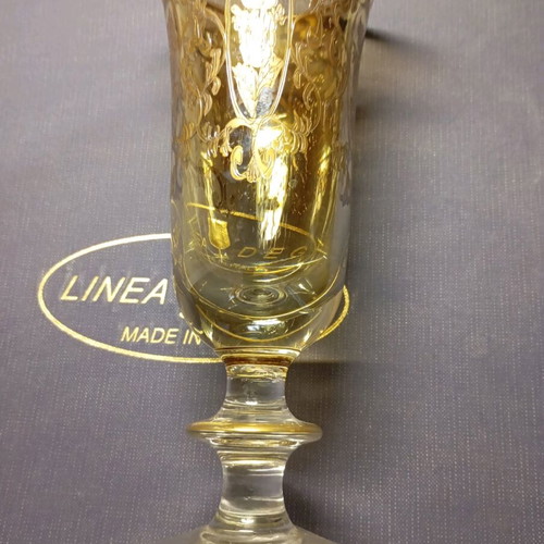 Linea Deg Handmade Authentic Italian Carafe and Glasses Set new