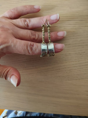 Kostas Prodromos handmade earrings, 925 silver & gold plated