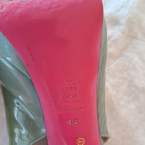 J.Bournazos Women's Platform Sandals Size 36 Green like new