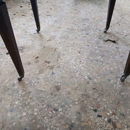 Vintage coffee table with wheels used and shelf