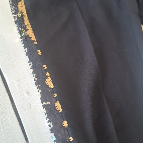 Access black sequin love logo pants Large 46 European