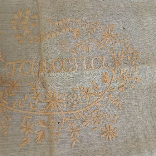 Silk pillow cover used, 19th century, Alexandria Egypt