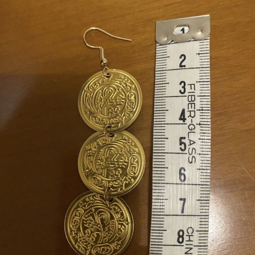 Handmade Earrings with Traditional Coins