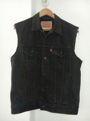 Levi's jeans jacket gilet μαύρο μεταχειρισμένο, μέγεθος S