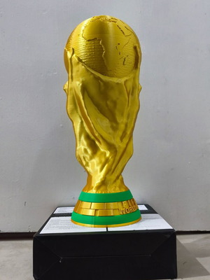 FIFA World Cup Trophy 3D Printed, Original Size 37 cm