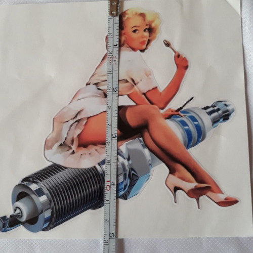 Sticker indelible and waterproof retro woman new
