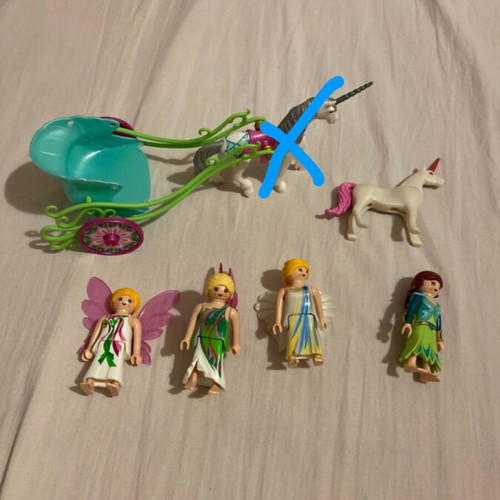 Playmobil fairies and unicorns used