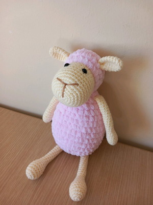 Amigurumi овца ръчно плетена 27 см нова