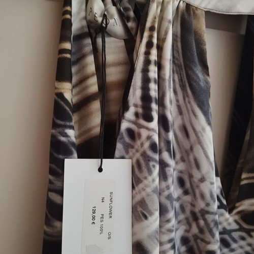 Tsantilis Maxi Printed Satin Dress Sunflower, new with tag