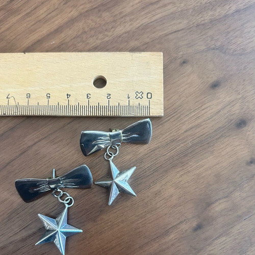 Vintage 90’s silver hanging earrings like new