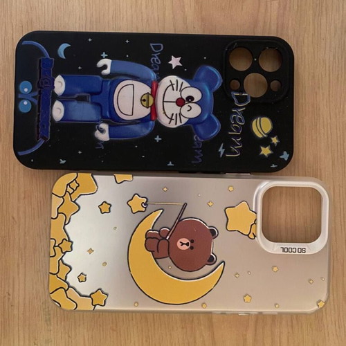 iPhone 12 Pro Max cases set of 2 new with cartoon designs