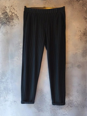 Bershka women's striped pants used, size S, blue and white
