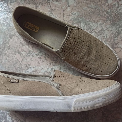 Keds Double Decker Perfore women's slip-on like new, size 41, beige brown