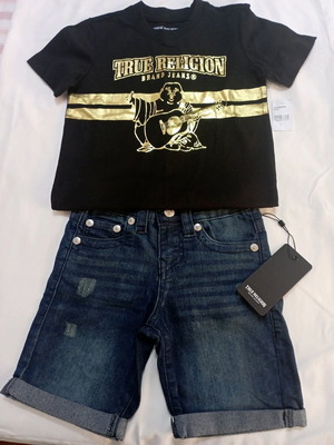 Комплект за момче True Religion No5 нов, черен и син