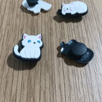 Decorative charms for crocs new, pack of 4 with cats