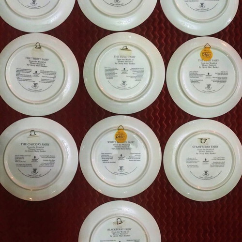 Wedgwood Gresham Flower Fairies Bone China Wall Plates like new, set of 10