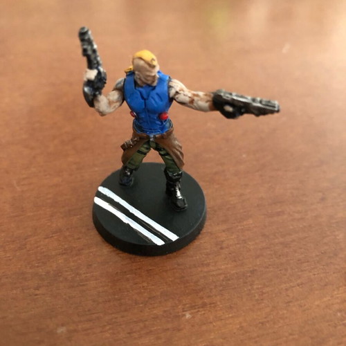 Infinity figure used mercenary 28mm painted