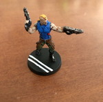 Infinity figure used mercenary 28mm painted