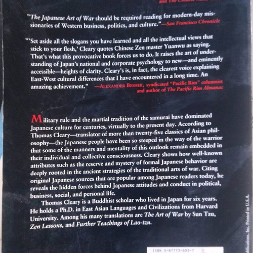 The Japanese Art of War book used, English