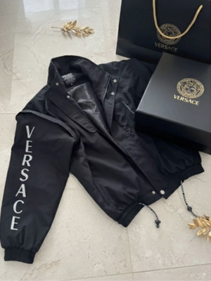 Versace coat and vest black like new, size 176